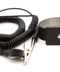 Pro Grade Premium Adjustable Metal Wrist Strap Set With Stainless Steel Band 7 Strand Ground Wire Cleanroom Safe 72 Inch Black Coil Cord