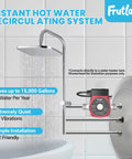 Heavy Duty 3 Speed Hot Water Recirculating Pump For Households Featuring Silent 110V Motor Full Copper Core And Rust Resistant Housing To Skip The Icy Splash And Get That Quick Hot Flow in a bathroom setup.