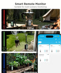 2-In-1 Indoor Outdoor Thermometer Hygrometer With IP65 Waterproof Rating, Digital Display, used in camp, patio, greenhouse.