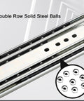 Beefy 500lbs Locking Drawer Slides With Full Extension Side Mount Ball Bearing Rails for Tool Boxes with double row balls