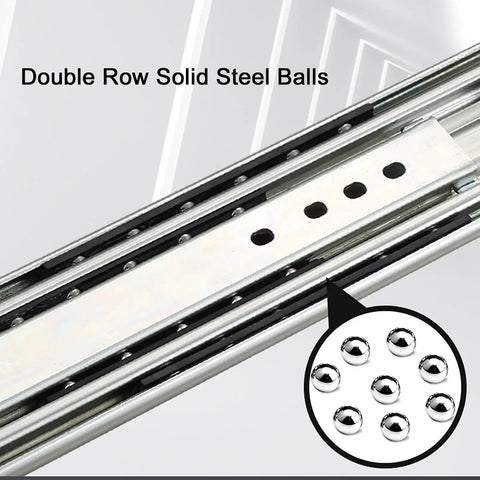 Heavy Duty Drawer Slides With Locking Rails And Full Extension Side Mount Ball Bearing Glides 500 Lbs Load Capacity
