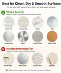 Image showing surfaces suitable for 2 Pack Rotating Adhesive Wall Hooks With Rugged Wood Grain Finish, including tile and glass.