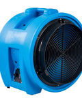 16 Inch Axial Blower Exhaust Fan With 1HP Motor Delivers 5000 CFM And Up To 200 Pa, blue housing, front view, industrial use