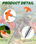 20 Pcs 12 Inch Tent Stakes Screw In Heavy Duty Ground Anchors With Hex Head Driver For Camping Garden Inflatables