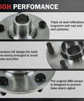 Front Wheel Bearing Hub Assembly 5 Lug Fit For Lexus ES330 ES350 Toyota Avalon Camry Venza Sienna Solara Highlander 510063 Replacement Drop In Ready To Install showing oil seal and ABS sensor features.
