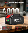 Straight Up Powerhouse 3/8 Inch Cordless Impact Wrench With Brushless Motor Brings The Heat At 330 Ft Lbs High Torque - 4000mAh Li-ion battery