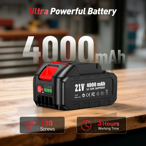 Straight Up Powerhouse 3/8 Inch Cordless Impact Wrench With Brushless Motor Brings The Heat At 330 Ft Lbs High Torque - 4000mAh Li-ion battery