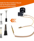 Repair Kit With Thermocouple And Safety Tilt Switch For Outdoor Propane Heaters Replacement Parts with propane heaters shown