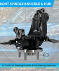 Beefed-Up Front Left Steering Knuckle And Hub Bearing Assembly For 2013-2019 Escape Driver Side Replacement with LK143 CV6Z-3K186-B