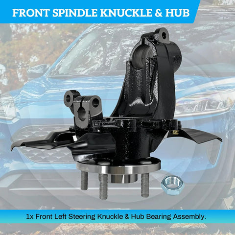 Beefed-Up Front Left Steering Knuckle And Hub Bearing Assembly For 2013-2019 Escape Driver Side Replacement with LK143 CV6Z-3K186-B