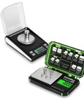 Calibration Weight Set 60g Total M1 Class 1g 2g 5g 10g 20g Stainless Steel With Storage Box And Tweezers For Digital Scale shown on scales