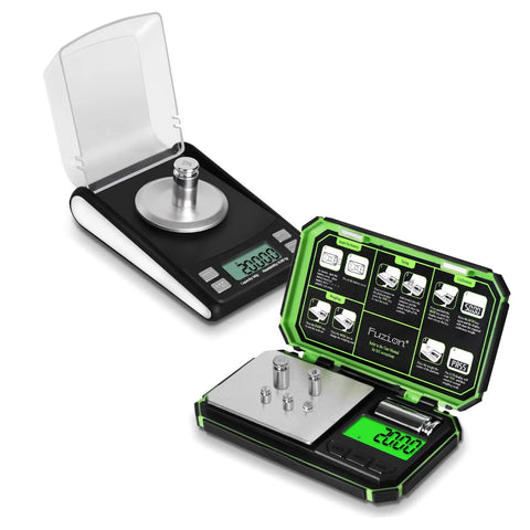 Calibration Weight Set 60g Total M1 Class 1g 2g 5g 10g 20g Stainless Steel With Storage Box And Tweezers For Digital Scale shown on scales
