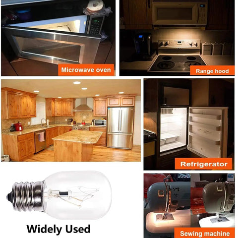 40 Watt 125V E17 Base Appliance Light Bulbs For Microwave Oven Refrigerator And Lava Lamp Six Pack Replacement scenes