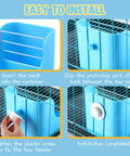 Installation guide for Top Shelf 4 Pack Hanging Hay Feeder For Domestic Rabbits Guinea Pigs And Chinchillas Zero Mess Cage Manger.
