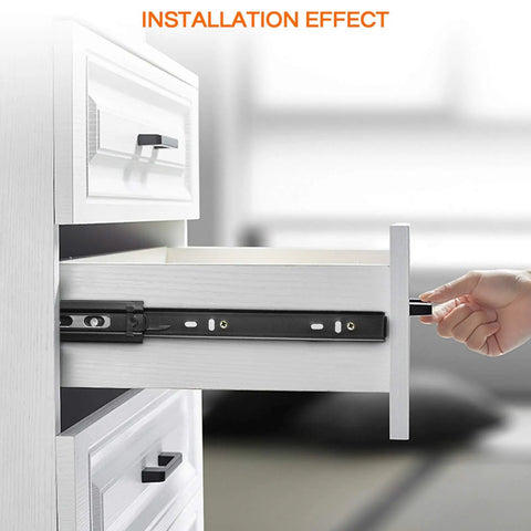 3 Pairs 10 Inch Heavy Duty Full Extension Drawer Slides With Ball Bearing Side Mount Rails For Dresser Cabinet And Kitchen