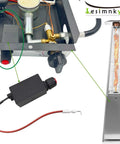 Electronic Push Button Pulse Igniter With Glass Tube 14 Inch Cable And Controller Box For Patio Heaters setup image