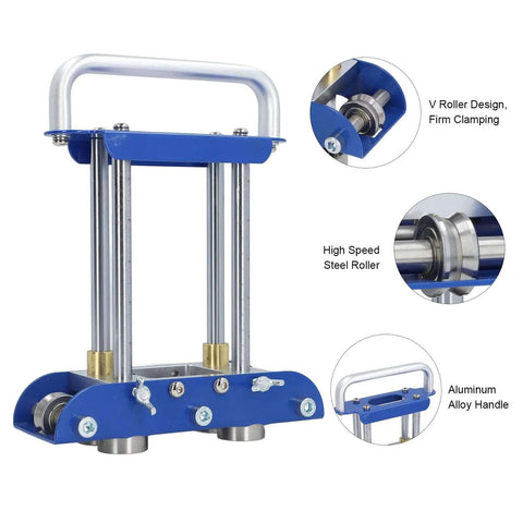 Lightweight 3 Station Sheet Metal Bender Roller For 0 To 90 Degree Bends with steel rollers and aluminum handle