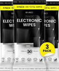 Streak-Free Screen Cleaner Wipes for TV, Computer, Laptop, iPad and Monitor with Microfiber Cloth, 90 Wipes Pack, Easy on Glass Displays