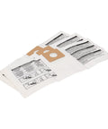 Disposable Filter Bags For 3 Gallon Vacuums Pack Of 3 lying flat, easy install for dry debris and fine dust