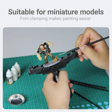 Large Magnetic Base Miniature Painting Handle With Stable Clamp For 50mm To 140mm Bases, Ergonomic Grip Workhorse For Large Minis