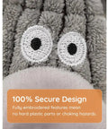 Close-up of Detachable Rolling Plush Toy For Dogs With Removable Motion Ball, showing corduroy texture and machine-washable design.