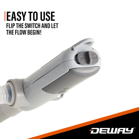 Close-up of the switch on the Battery Powered Stick Transfer Pump With Aa Batteries And 39 Inch Hose Flows Gas Or Diesel Smoothly At 2 6 GPM.