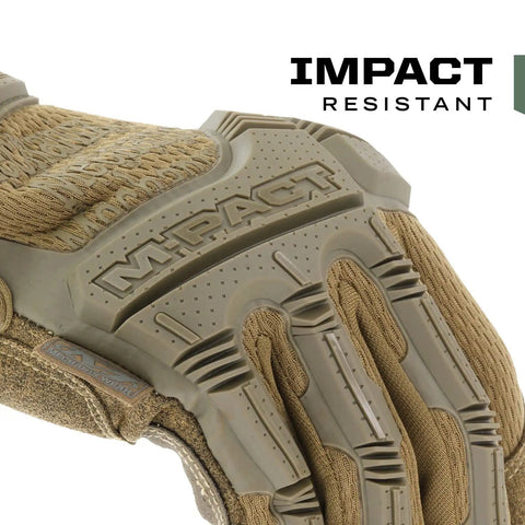 M-Pact Tactical Gloves With Secure Fit, Touchscreen Capable Dexterity, and Tough As Nails Grip for Men, brown close-up