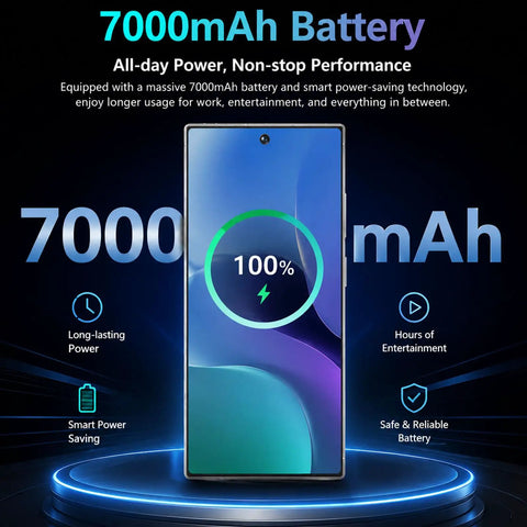 7000mAh Battery on Unlocked 5G Smartphone With Built In Stylus Pen 6.99 Inch HD Plus Display Android 14 System 12 GB RAM And 512 GB Storage Killer 7000 Mah Battery Dual SIM Face Unlock Desert Gold Built Different Goated Look