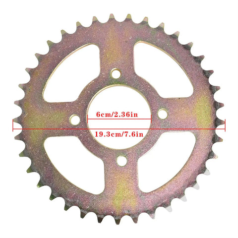 44 Inch Rear Axle Shaft Kit With Chain Sprocket Brake Disc Pillow Block Wheel Hub For ATV Quad Go Kart Golf Cart Replacement Upgrade Durable And Sturdy Heavy Duty Build - chain sprocket