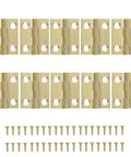 Compact Brass Mini Hinges One Inch Ten Pack With Pre Drilled Screws Ideal For Jewelry Boxes Woodworking Crafts And Tiny Gift Cases Totally Reliable Hardware That Really Hits The Spot Fast Installing Slick Finish You Gotta Have On Deck.