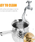 Stovetop Turkish Coffee Pot Cezve Ibrik Hammered Stainless Steel 400ml Coffee Maker Milk Warmer with Spout, water pouring in.