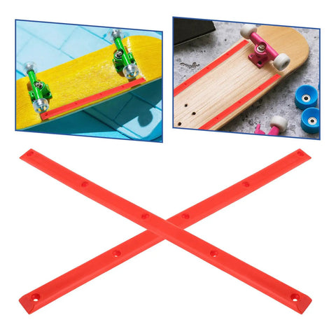 Abs Rail Guards For Longboard And Electric Skateboard With Impact Resistant Construction And Easy Install Orange Protective Rails