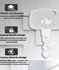 Single ignition key with textured handle and durability features for Ten Pack Ignition Keys For Kubota Tractors And Loaders PL501-68920 Fits RTV900 RTV500 BX1850 SVL90 SVL75 Durable OEM Quality Replacement Keys For Cart Truck Farm Equipment That Work With Your Rig, focus on sturdy design details.