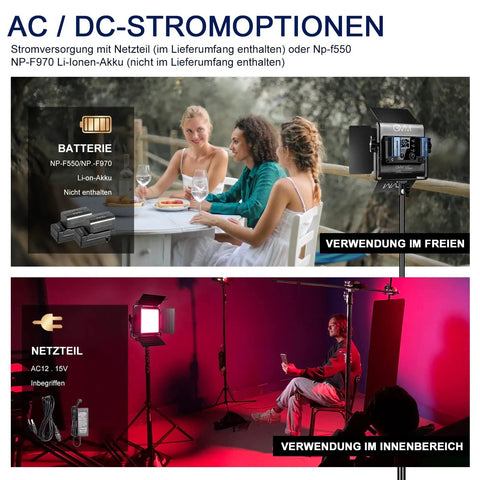 RGB LED Panel Video Light With App Control Two Pack 800D Pro Grade Studio Lighting Kit for outdoor and indoor settings