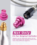 Easy Connect CO2 Quick Adapter For Soda Makers Upgraded Universal Connector With TR21-4 Male Thread Fits 60L CO2 Cylinders purple