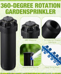 Knockout Pack Slick Gear Drive Pop Up Sprinkler Heads featuring ABS material and adjustable nozzle for effective lawn hydration.