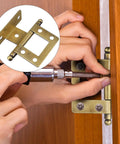 Vintage Style Solid Metal Cabinet Door Hinges 19mm Non Mortise Folding Hinges installation on wooden door