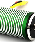 Green 4500KV Brushless RC Motor 2000W 164A 12V 4 Pole Design side angle view