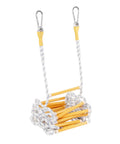 Emergency Fire Escape Rope Ladder 32 Feet Flame Resistant Extension Rope With 2 Hooks Reusable Portable, coiled and ready.