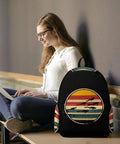 Scuba Diving Laptop Backpack For Women And Men, Printed Daypack with laptop, on table, 16.5x12x6 inches, durable Oxford cloth