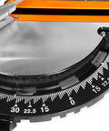 Close-up of the 15 Amp 10 Inch Sliding Compound Miter Saw With Laser For Seriously Precise Cuts Crosscut Boards Up To 13.4 Inches