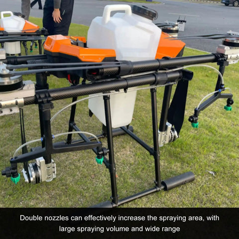 Y Type Double Nozzle For Plant Protection Drones Pro Grade Crop Spraying With Wider Coverage Extends Spraying Range Up To 30 Percent Nylon Rubber Construction Black 215g Drones