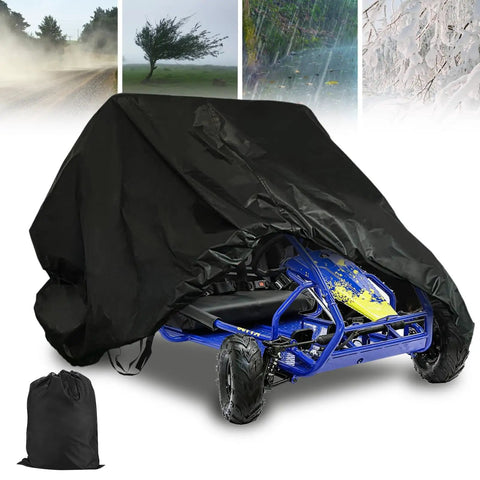 Go Kart Cover Universal Fit For 2 Seater Go Karts 67 X 45 X 4 Inches Weatherproof Waterproof Windproof Outdoor Storage