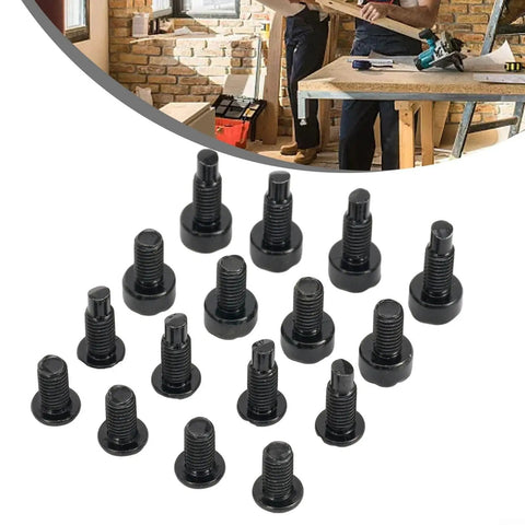 T15 Torx Security Doorbell Screws Kit, 16 Pcs Black Carbon Steel Fixing Set on white background
