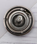 Back view of 5-Piece Round Vintage Single-Hole Drawer Pulls Metal Cabinet Knobs With 47mm Ring Diameter for furniture