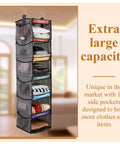 Two Pack Six Shelf Weekly Kids Clothes Organizer With Side Pockets For Weekday Monday To Friday Outfits And Weekend Storage