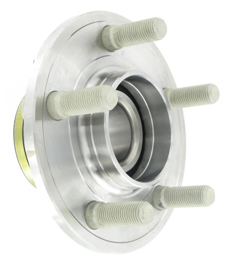 Front Wheel Hub Bearing Assembly BR930359 Aftermarket Replacement For Chrysler 2005 To 2014 And Dodge 2005 To 2011 Vehicles With All Components For A Safe Easy Wheel Bearing Swap, showcasing a metal hub with studs.