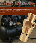 Pro Grade Brass Air Compressor Check Valve Replacement With One Half Inch Tank Npt Three Eighths Inch Tube One Eighth Inch Npt Unloader Port One Way Flow Control Valve in workshop