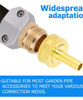 2 Pack 3/8 Barb To 3/4 Female GHT Thread Swivel Brass Garden Hose Connector With Clamps For Quick Leak Free Garden Hose Repairs And Easy All Weather Connections Durable Solid Brass