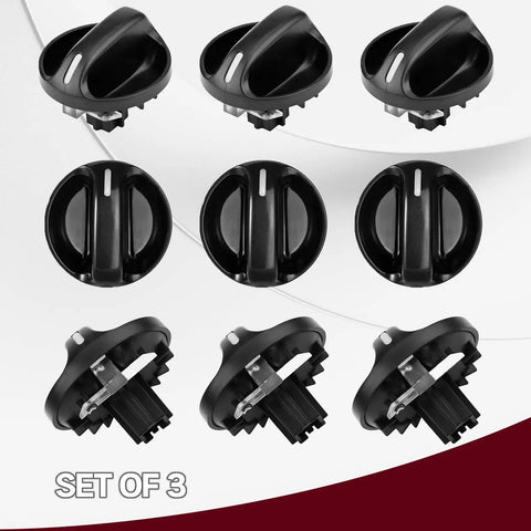 3 Pack AC Control Knobs For Toyota Tundra 2000 To 2006 Replacement Heater Blower Fan Knobs With Metal Clip Easy Install 55905-0C010
